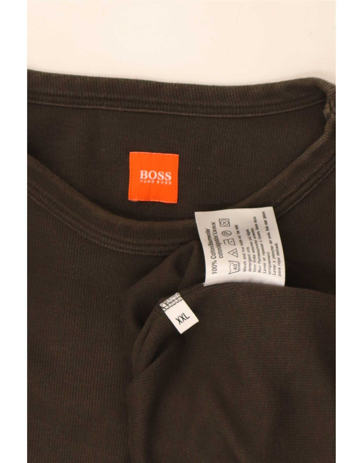 Hugo Boss Haut à manches longues pour hommes 2XL Kaki Coton