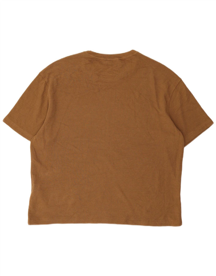 Zara Homme T-Shirt Top Large Beige Coton