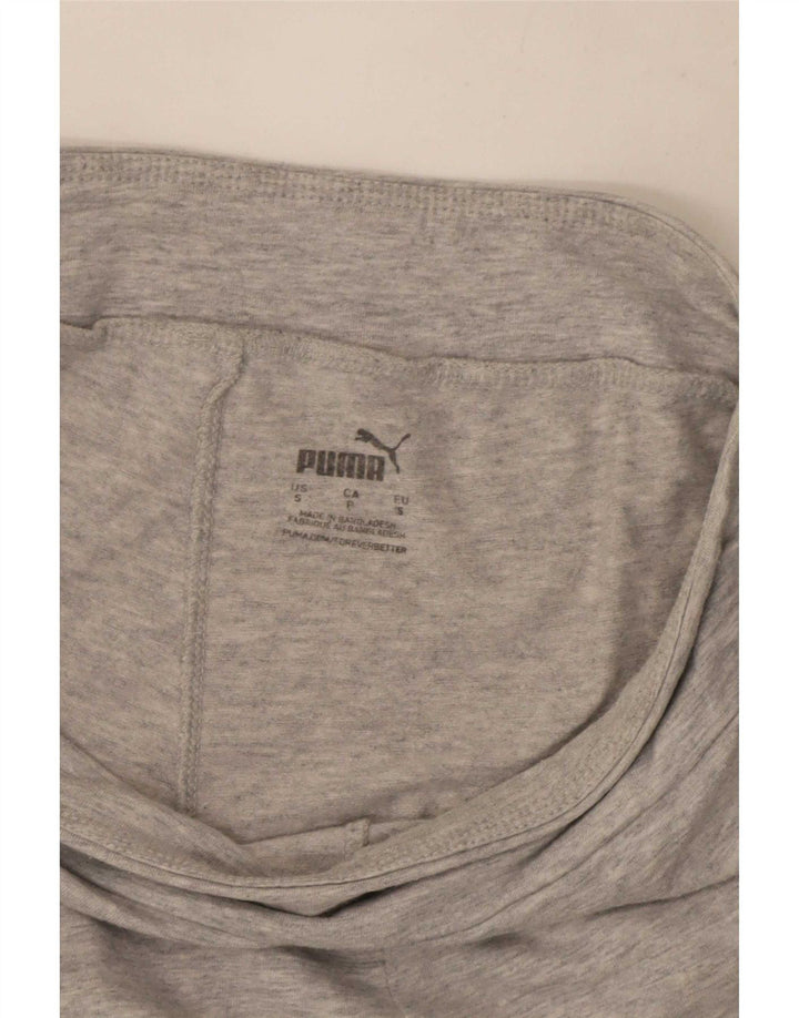Puma Leggings Femme UK 8 Petit Coton Chiné Gris