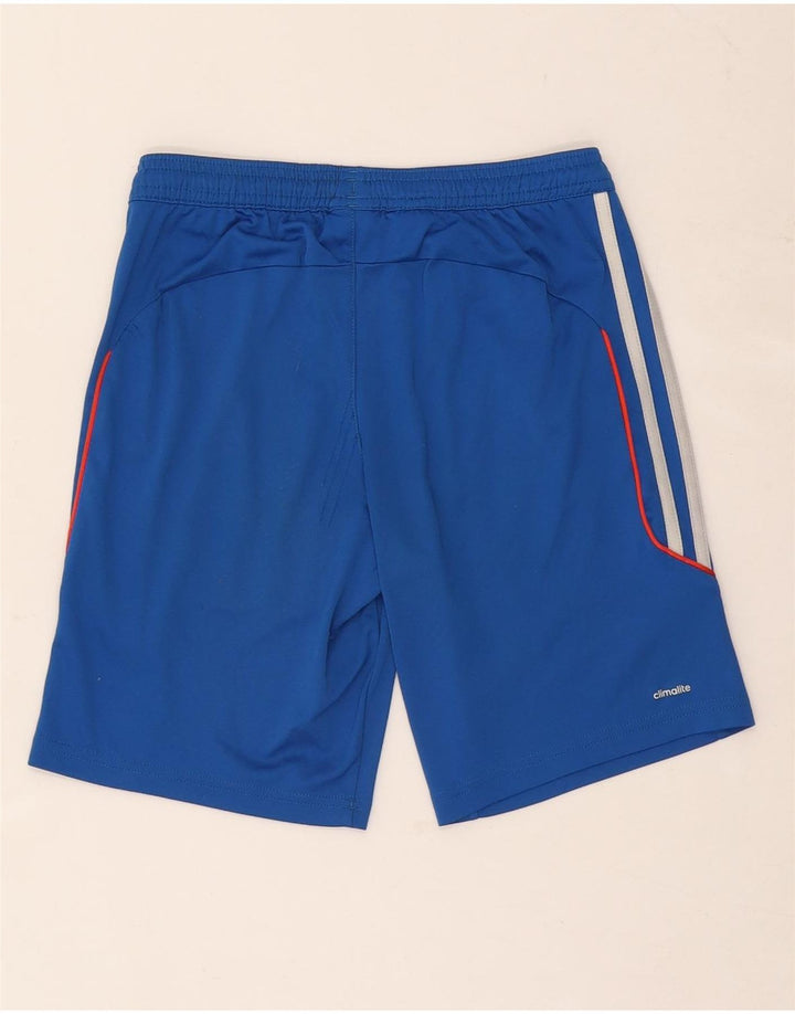 Short de sport Adidas Garçon Climalite 9-10 ans Bleu Polyester