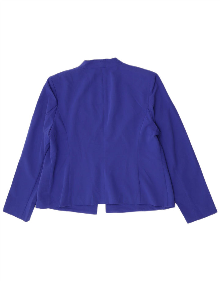Marks & Spencer Veste blazer ouverte pour femme UK 16 Large Bleu Polyester
