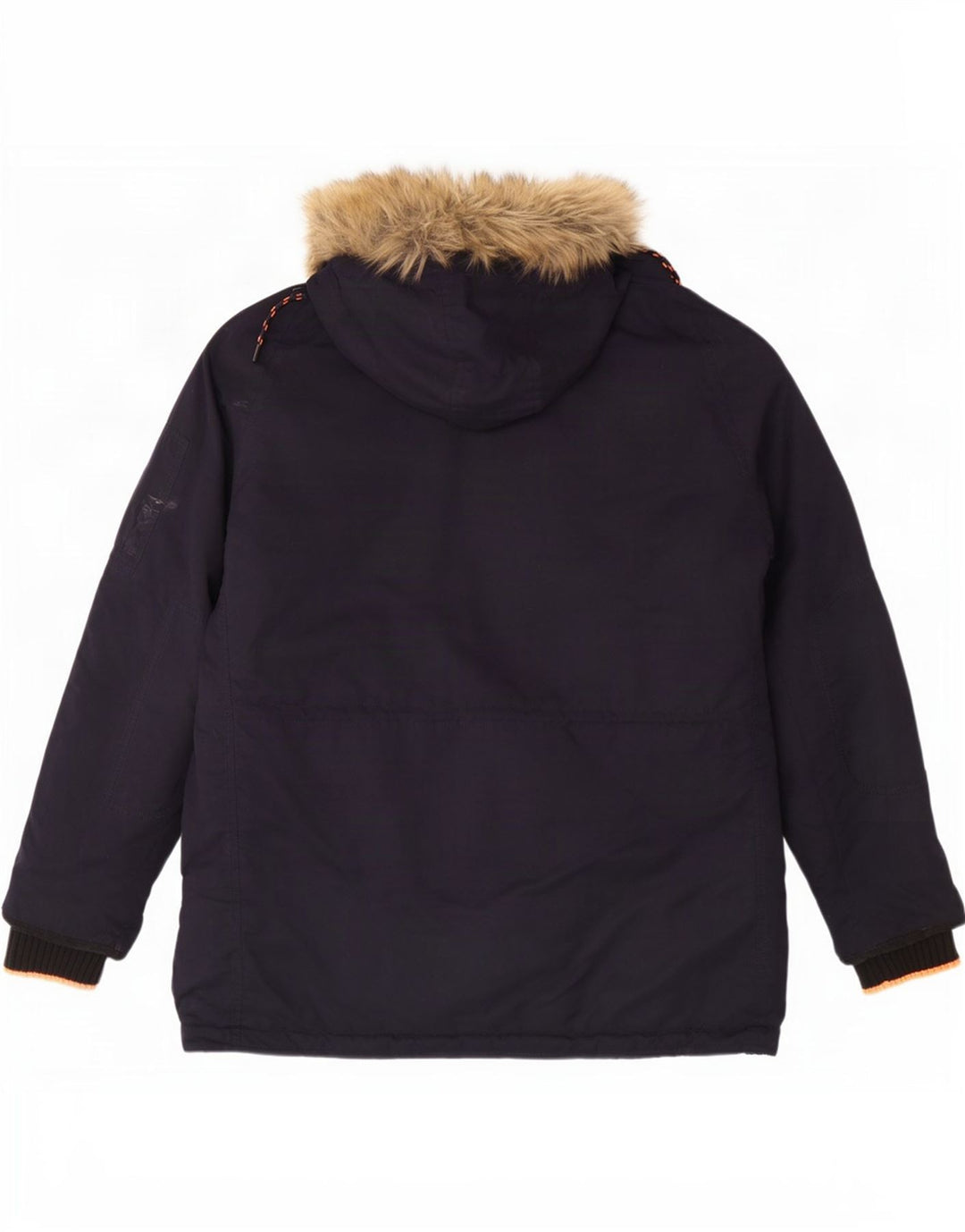 Superdry Parka à capuche pour homme UK 44 2XL Bleu marine Polyester