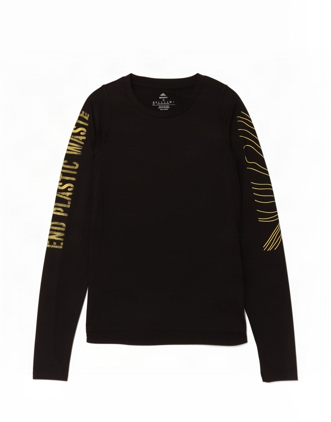 Adidas Haut graphique à manches longues pour femme UK 8/10 Petit Noir Polyester