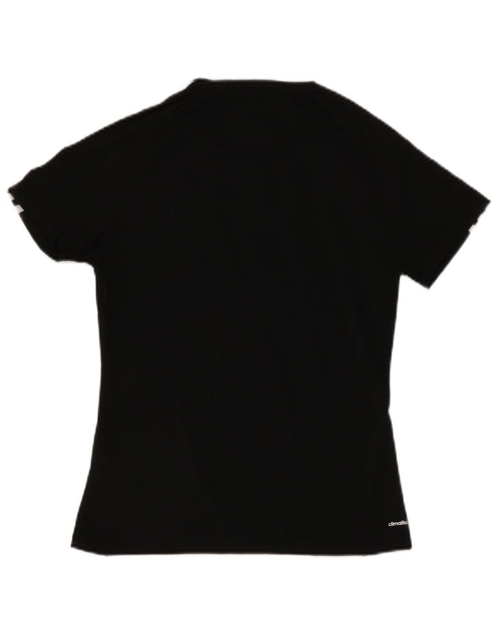 Adidas Climalite T-Shirt Top UK 8/10 Petit Noir Polyester