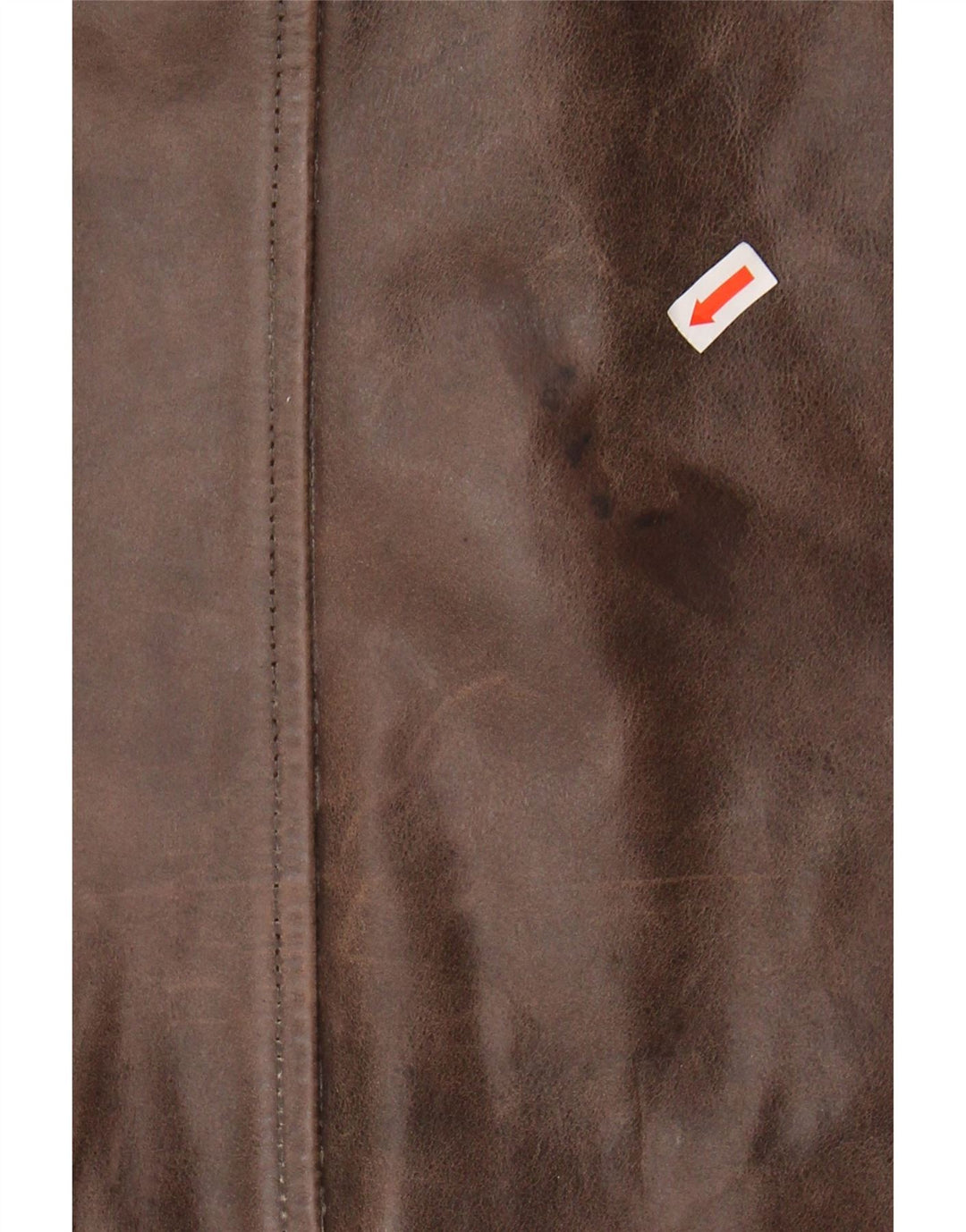 BENETTON Womens Leather Coat UK 16 Large Brown Leather