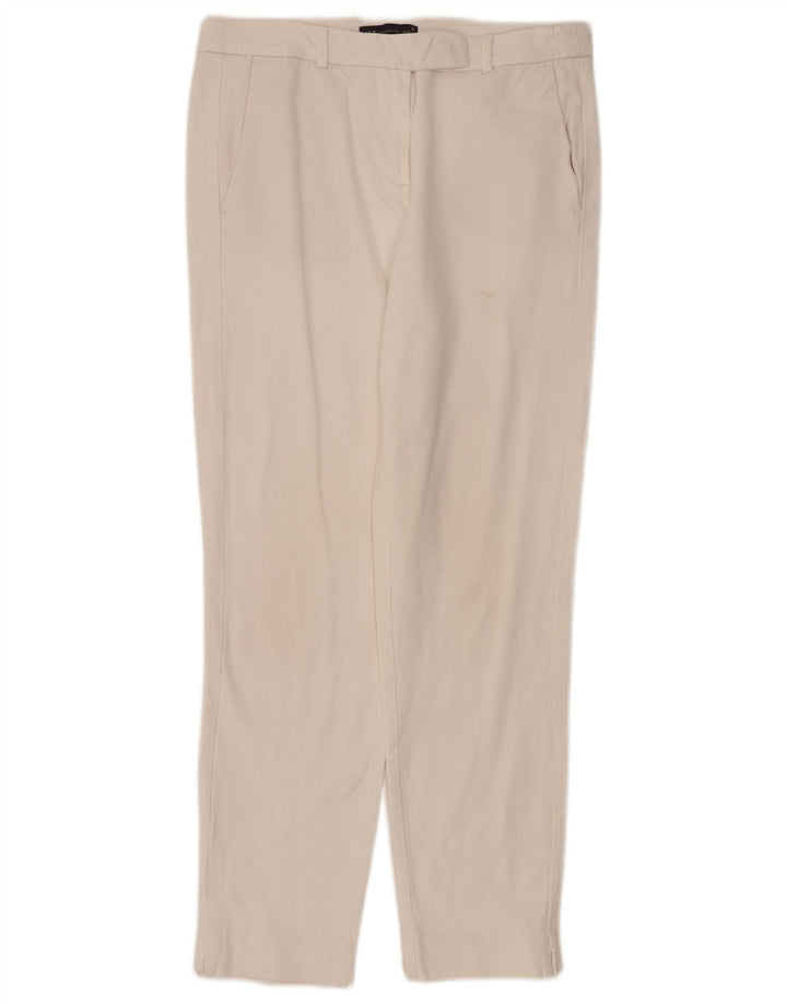 Marks & Spencer Pantalon de costume slim pour femme UK 12 Medium W30 L28 Blanc cassé