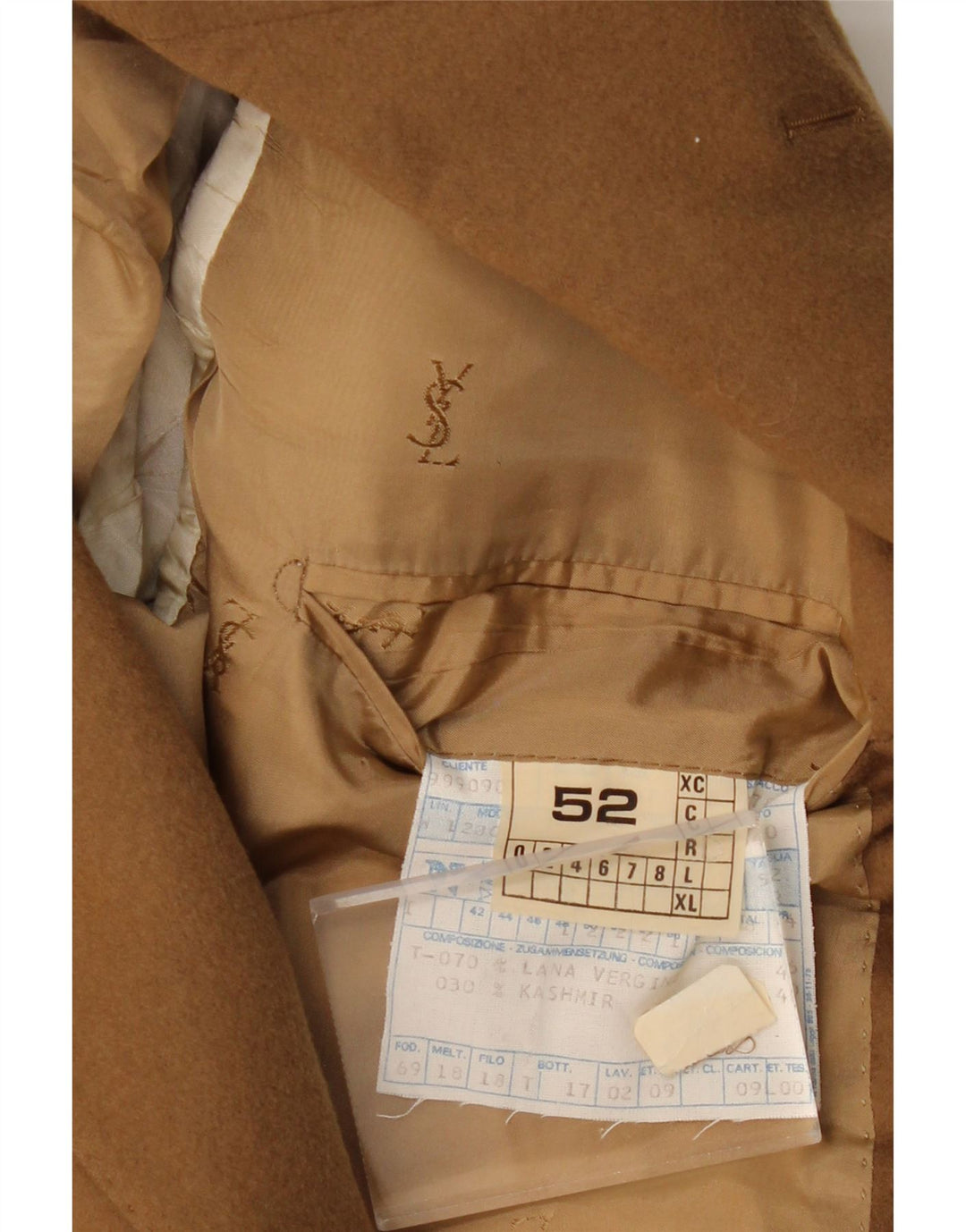 YVES SAINT LAURENT Veste Blazer 2 Boutons Homme IT 52 XL Laine Marron