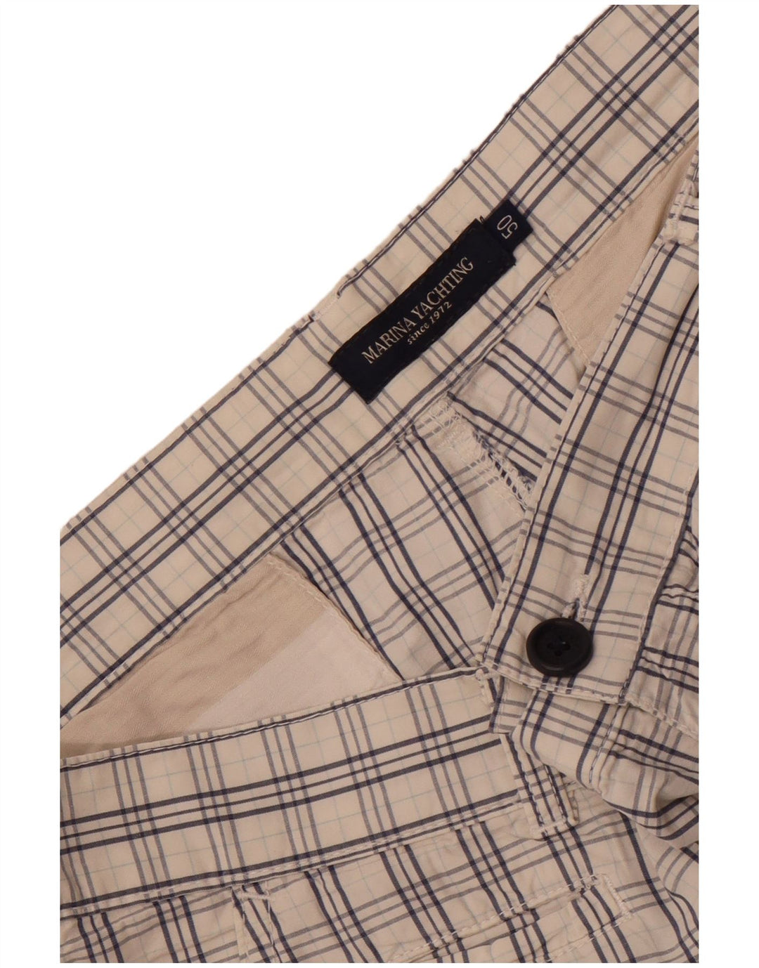 Marina Yachting Short Chino Homme IT 50 Large W36 Carreaux Blancs