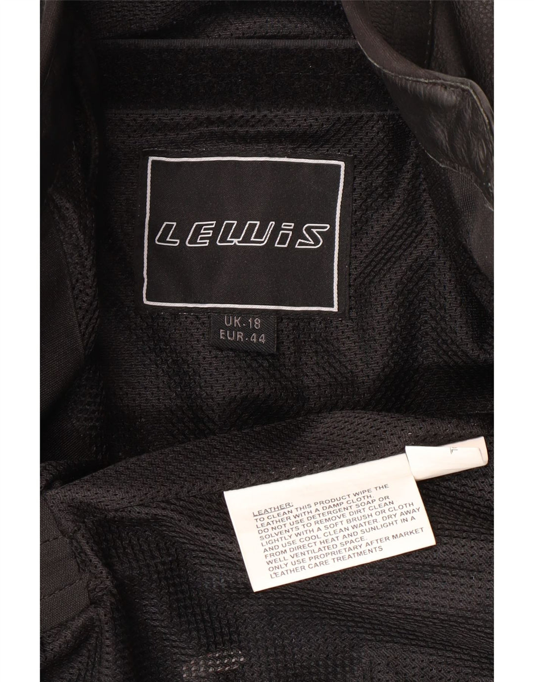 LEWIS Veste de motard en cuir pour femme UK 18 XL Cuir noir