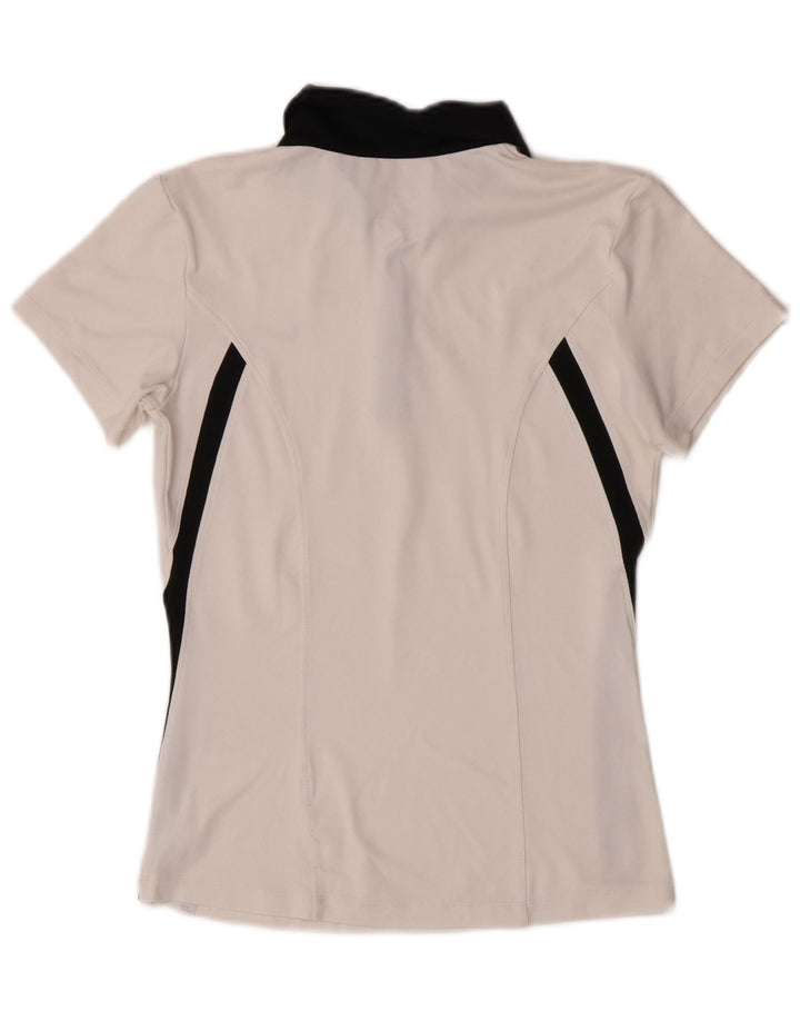 Nike Polo Dri Fit pour femme UK 10 Small Blanc Colorblock