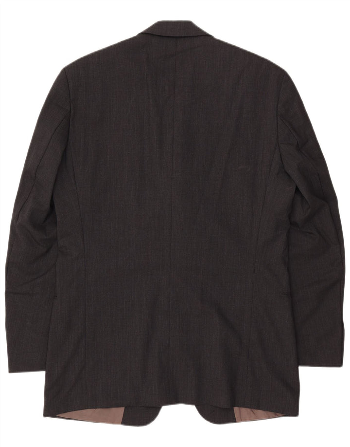 HUGO BOSS Veste Blazer 3 Boutons Homme UK 40 Large Gris Laine