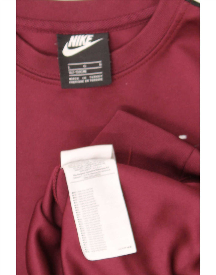 Nike Sweat-shirt graphique pour garçon 12-13 ans Large Bordeaux Colourblock