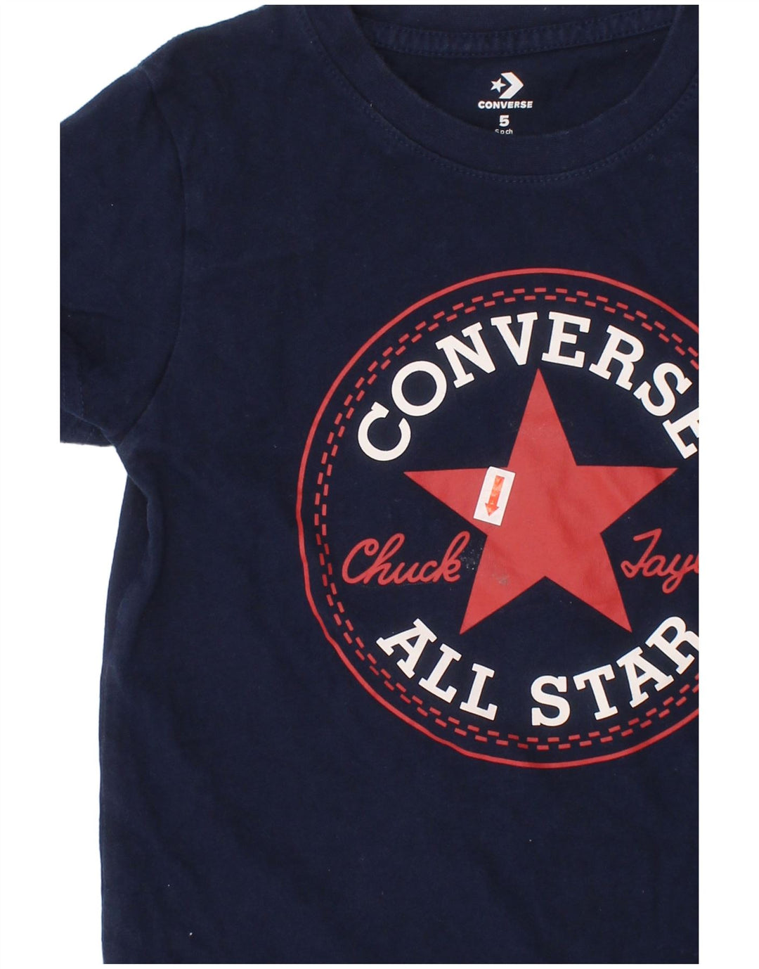 CONVERSE T-shirt graphique Chuck Taylor pour garçon 4-5 ans en coton bleu marine