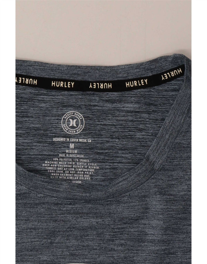 Hurley T-Shirt Graphique Homme Bleu Marine Moucheté Polyester