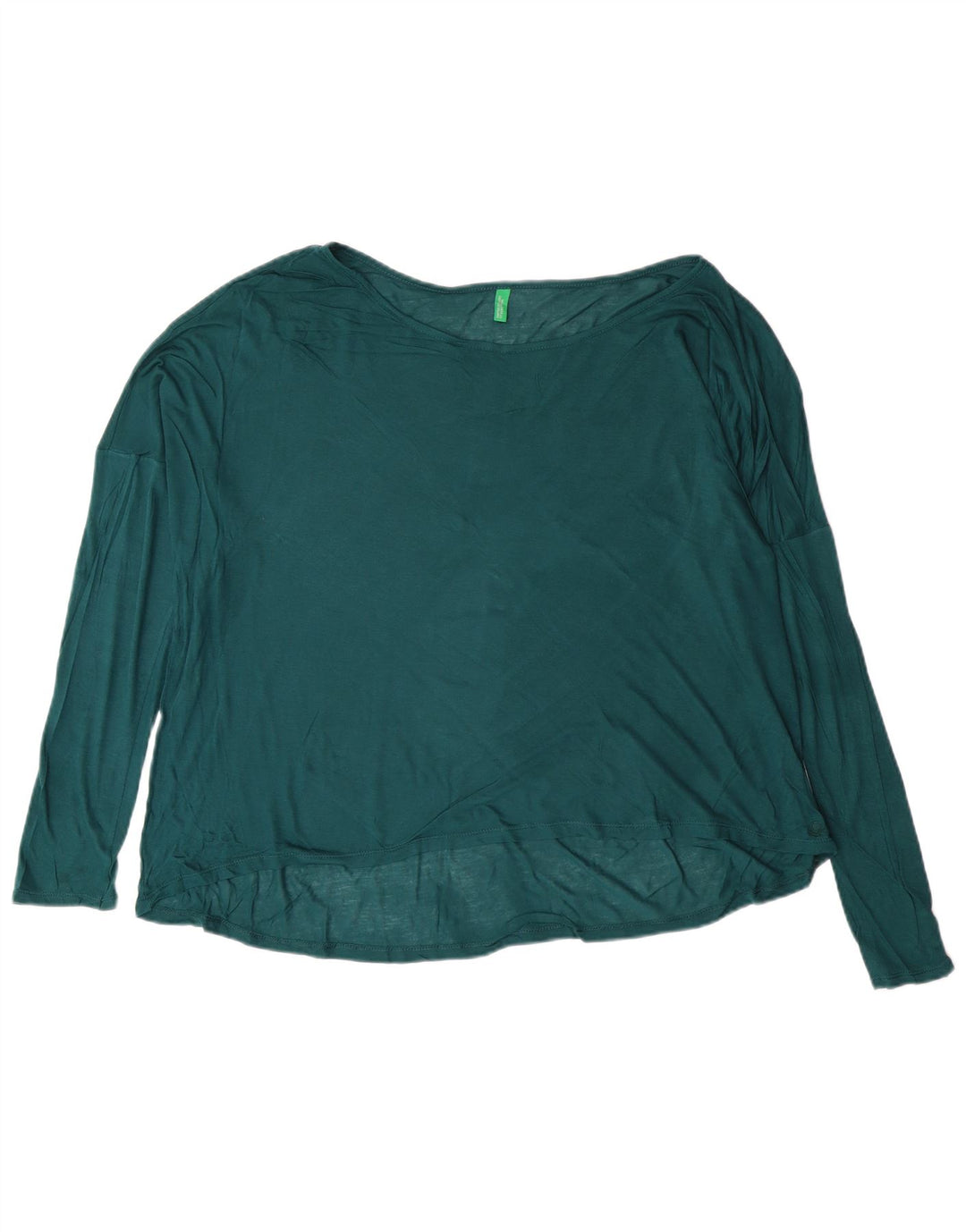 BENETTON Haut transparent à manches longues pour femme UK 18 XL Vert