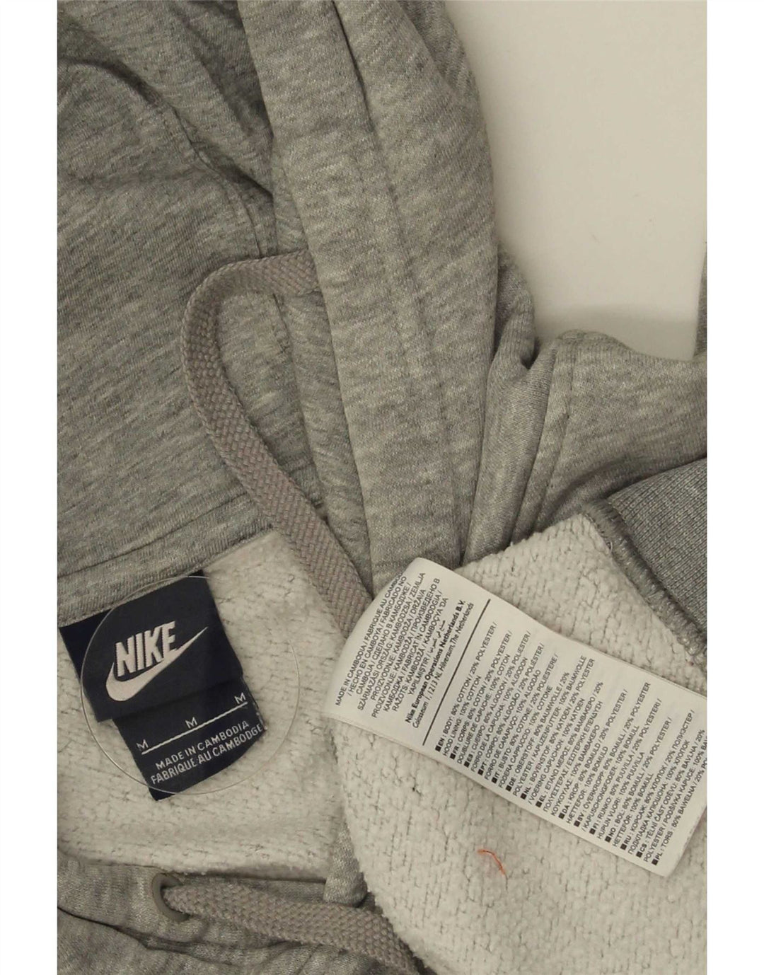 Nike Pull à capuche graphique en coton moucheté gris moyen pour homme