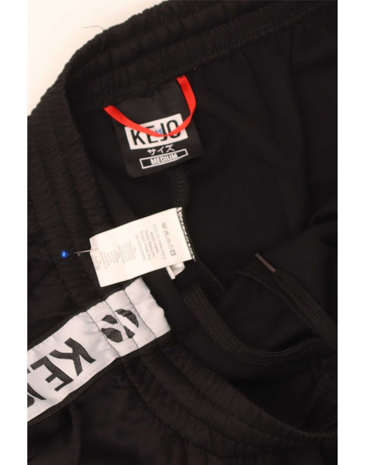Kejo Short de sport graphique pour homme en polyester color block noir moyen