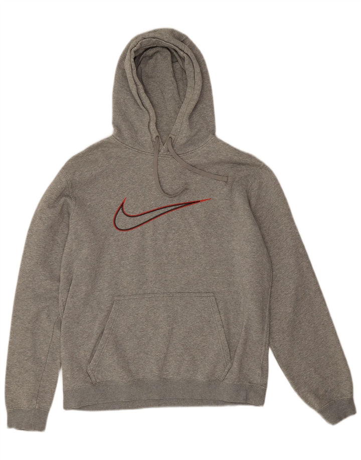 Nike Pull à capuche graphique en coton moucheté gris moyen pour homme