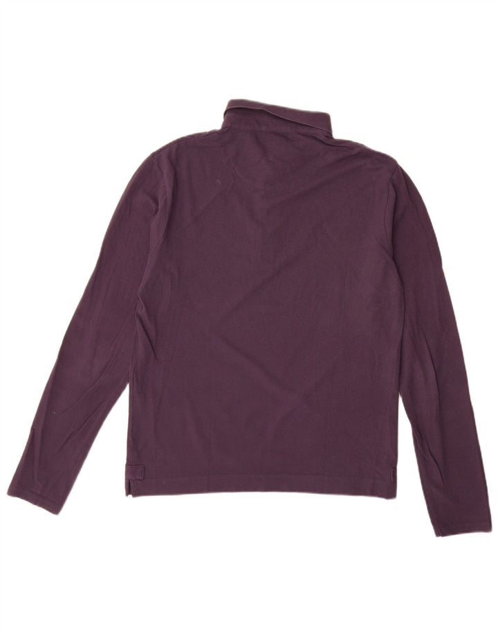 DKNY Polo à Manches Longues Homme Violet Moyen Coton