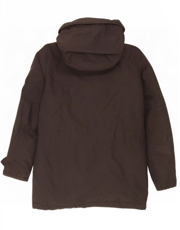 Woolrich Manteau matelassé à capuche pour homme UK 36 Petit Gris Coton