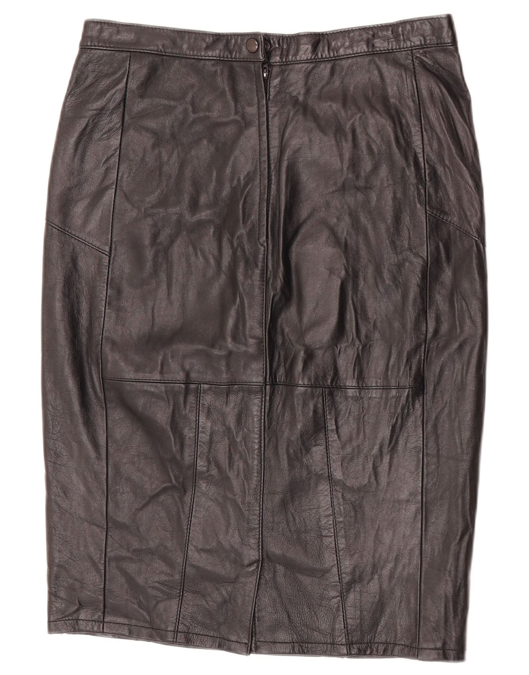 VINTAGE Jupe en cuir femme W30 Noir moyen