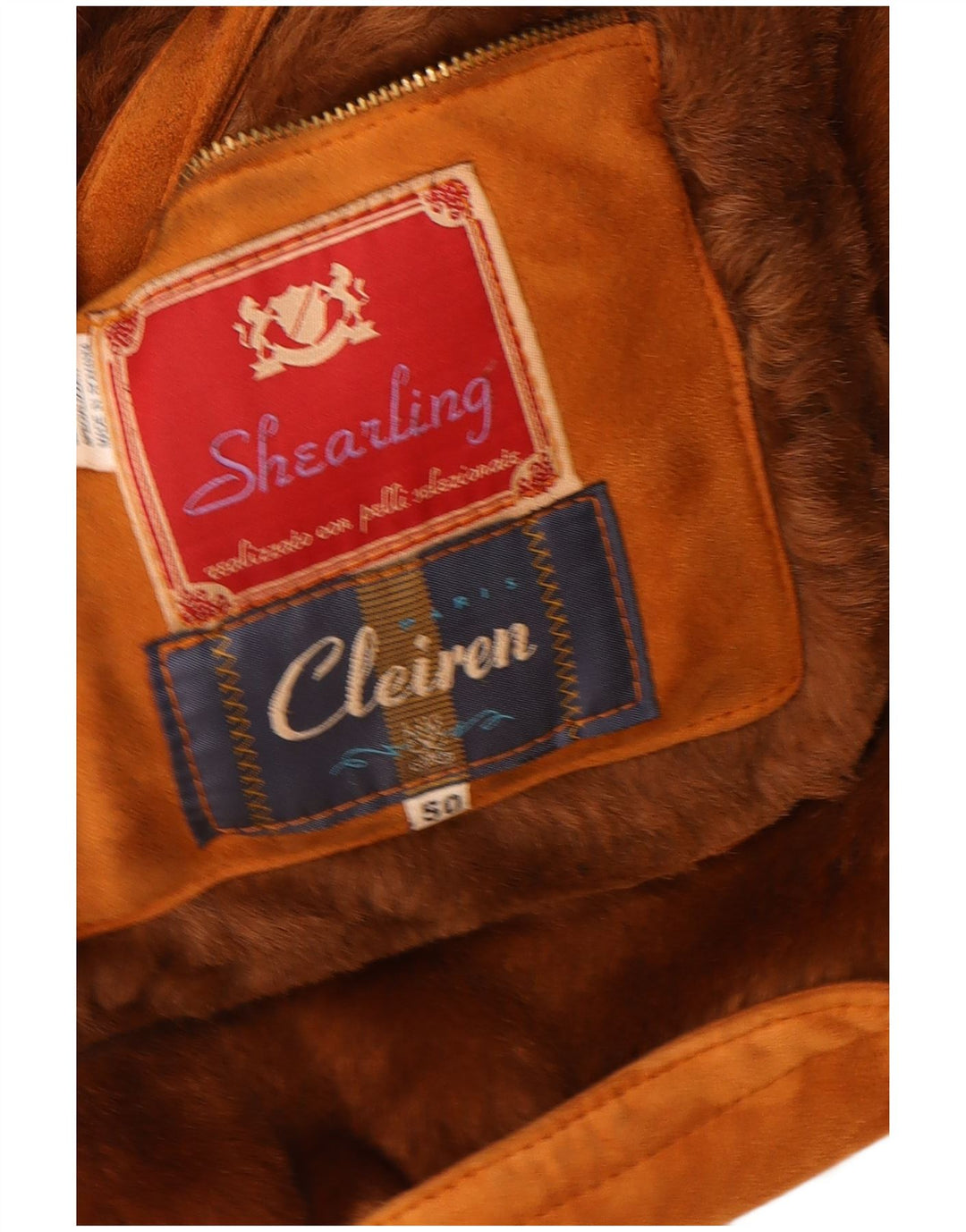 Cleiren Manteau en peau de mouton pour homme IT 50 Large peau de mouton beige