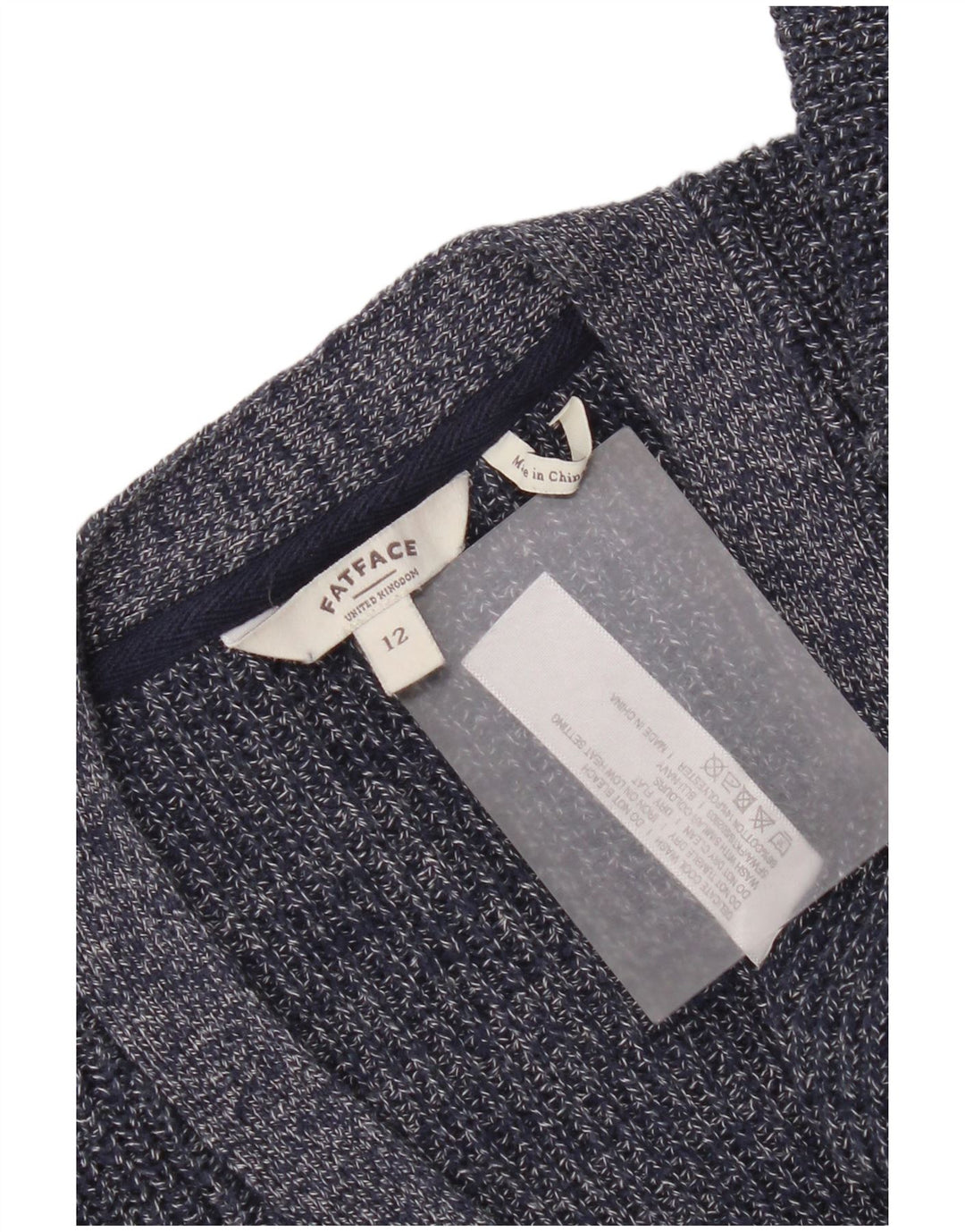 Fat Face Cardigan pour femme en coton bleu marine moyen UK 12