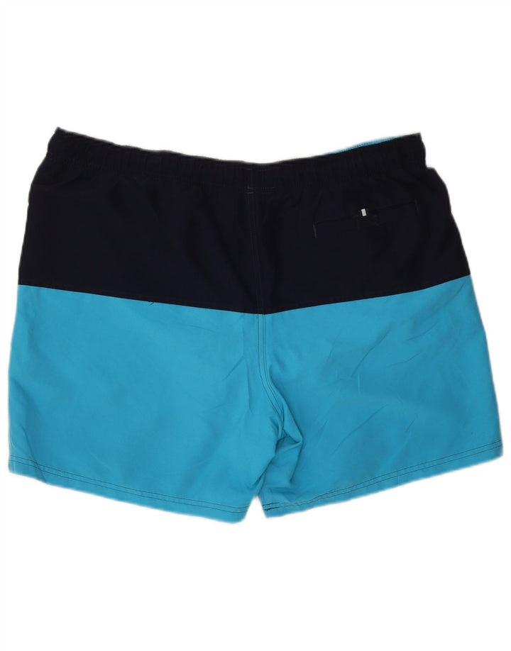 Marks & Spencer Short de bain pour homme XL Bleu Colorblock Polyester