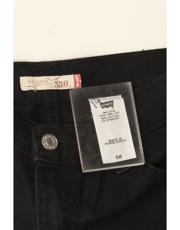LEVI'S Jean bootcut coupe décontractée 550 pour femme US 6 Medium W28 L28 Noir