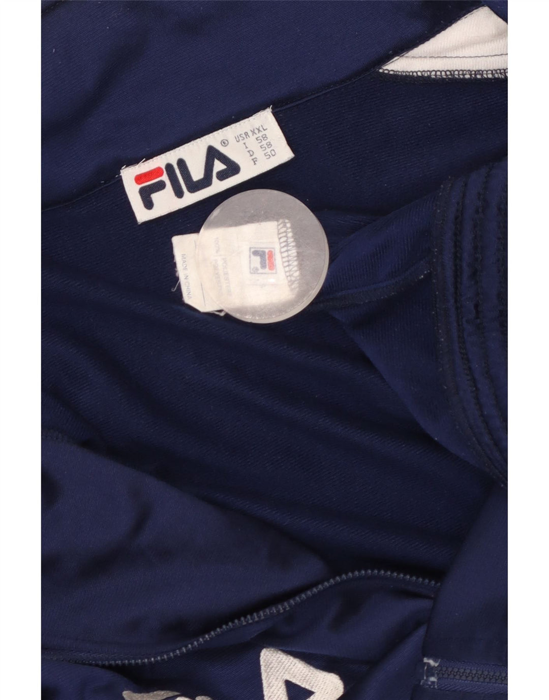 FILA Veste de survêtement graphique pour homme 2XL Bleu marine Colorblock Polyester