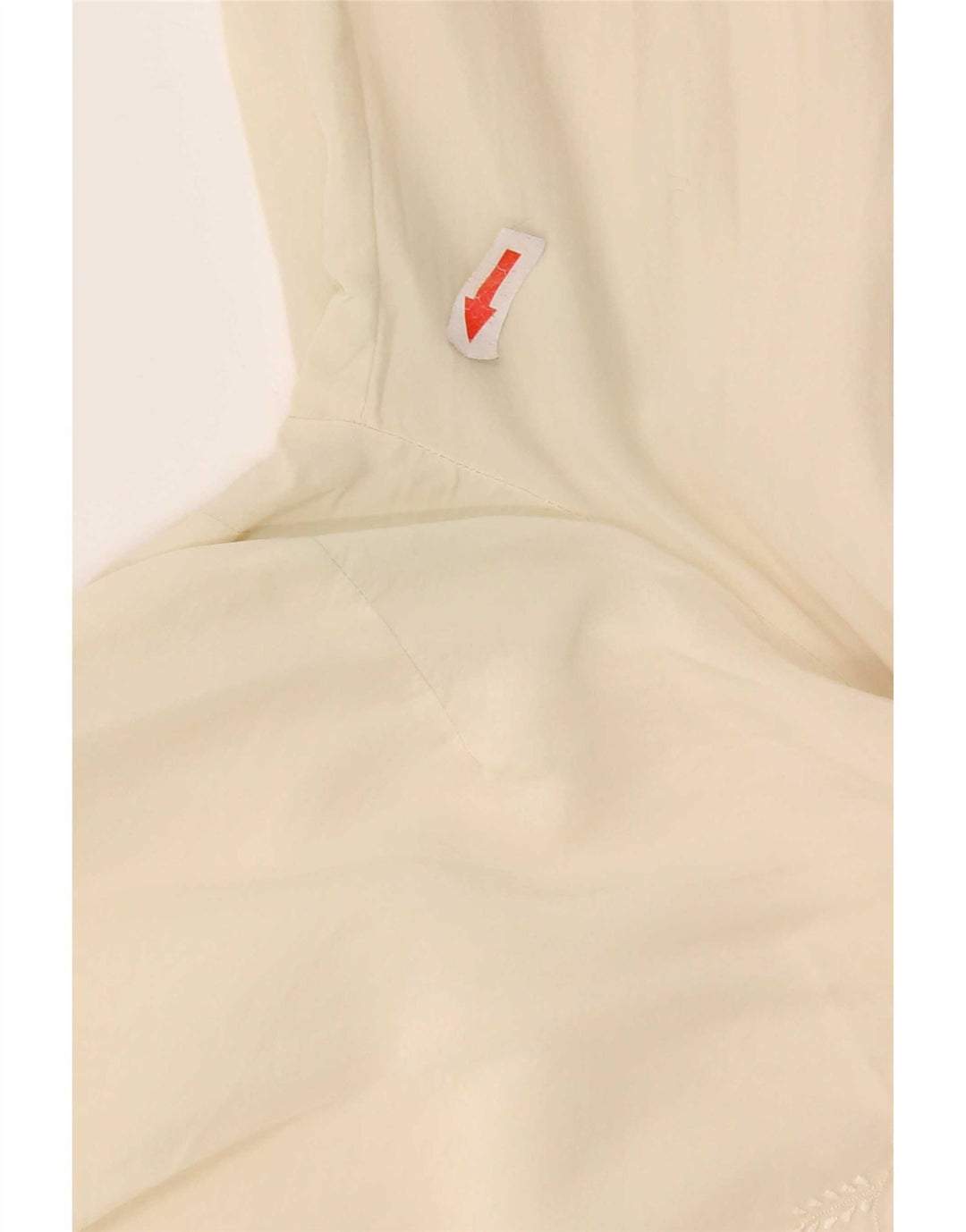 vintage Femme Crop Shirt Blouse UK 12 Beige Moyen