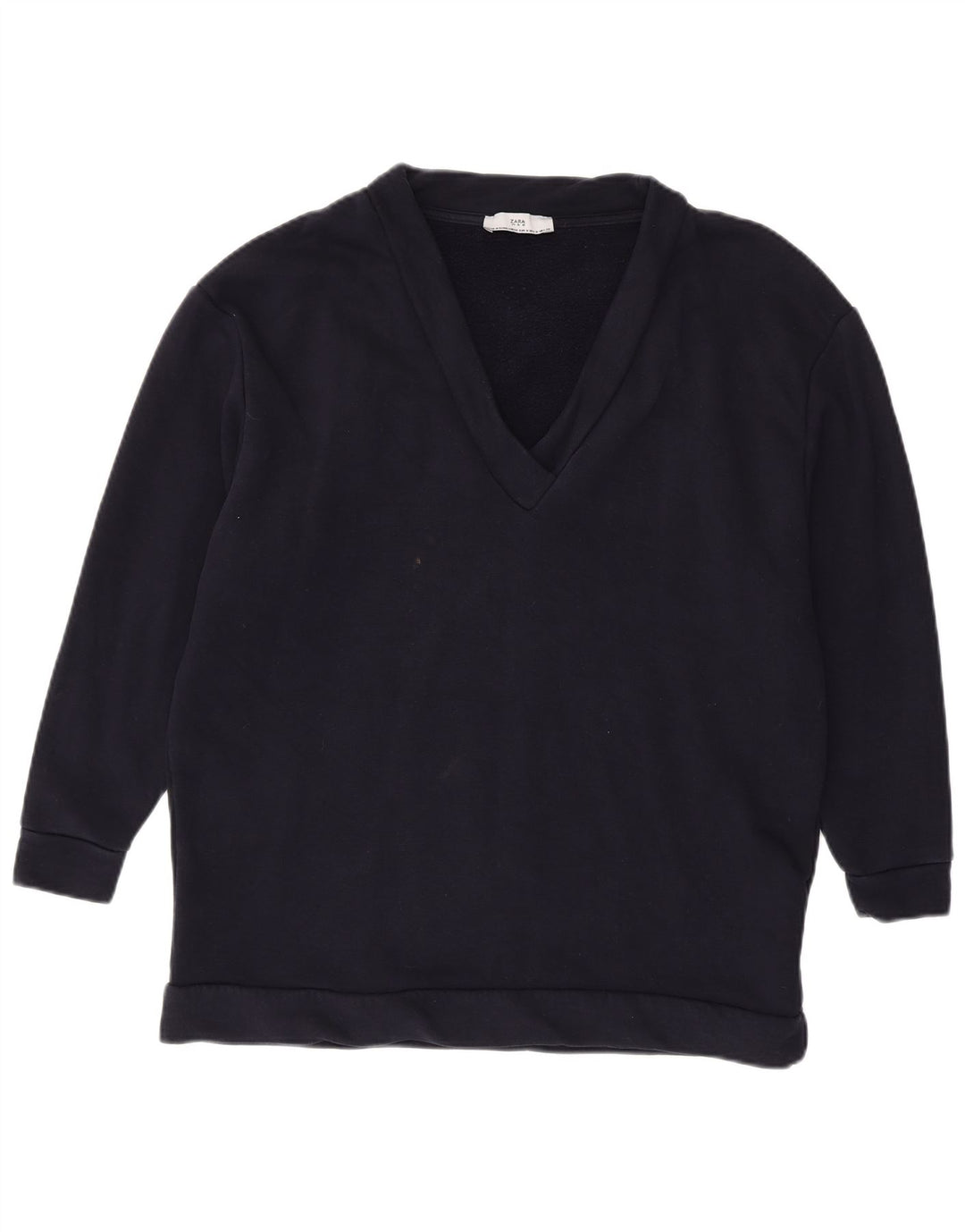 Zara Sweat-shirt surdimensionné pour femme UK 14 Bleu marine moyen