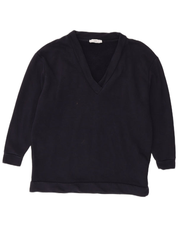 Zara Sweat-shirt surdimensionné pour femme UK 14 Bleu marine moyen