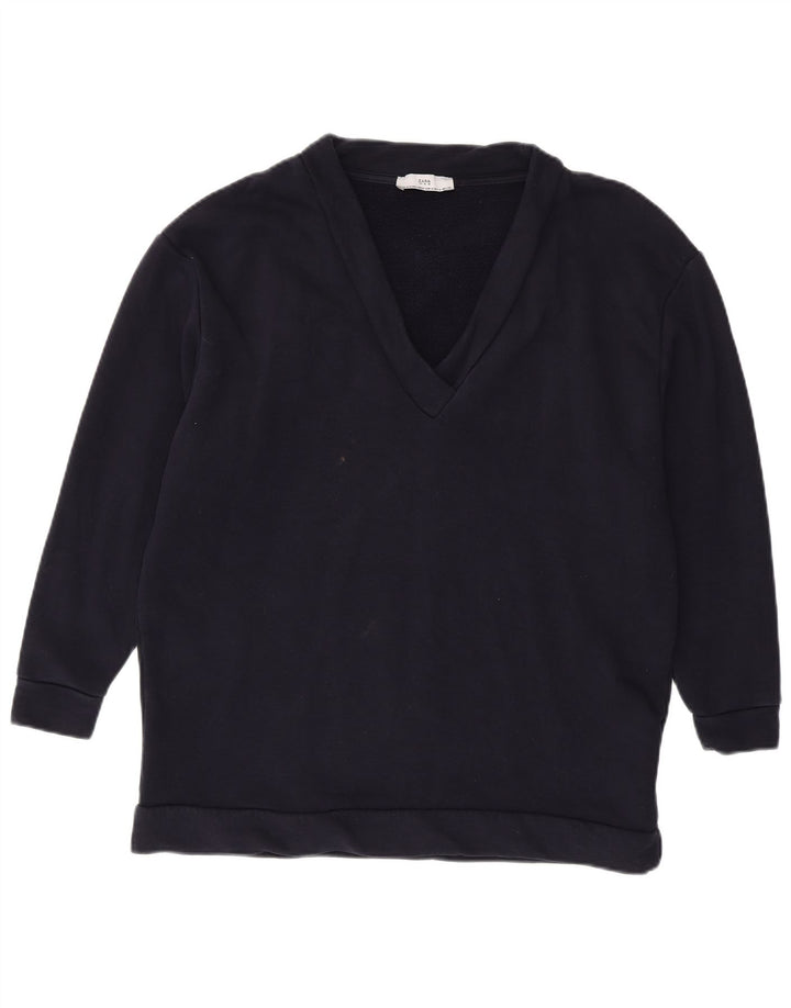 Zara Sweat-shirt surdimensionné pour femme UK 14 Bleu marine moyen