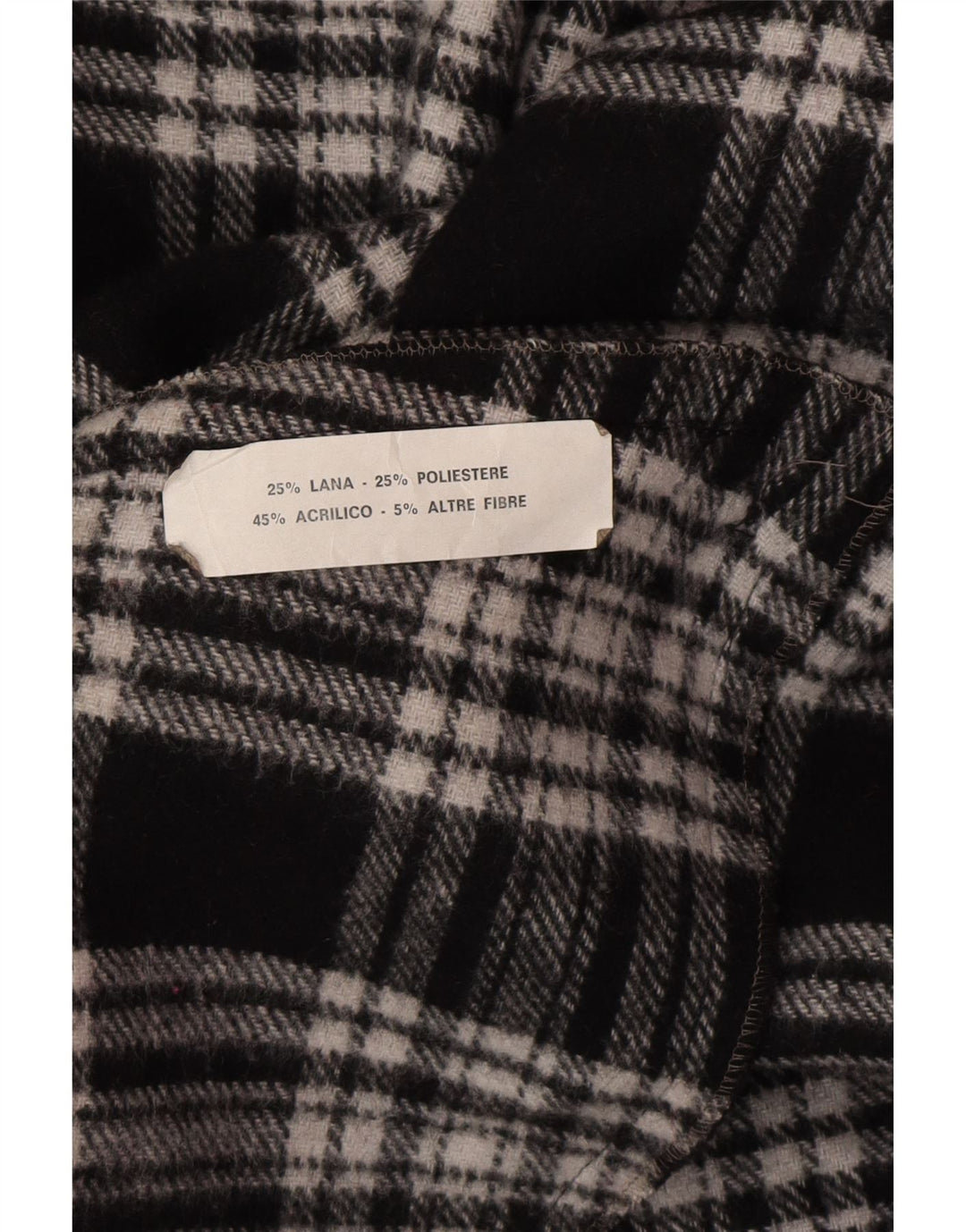 vintage Mens Poncho Coat One Size Gris Laine