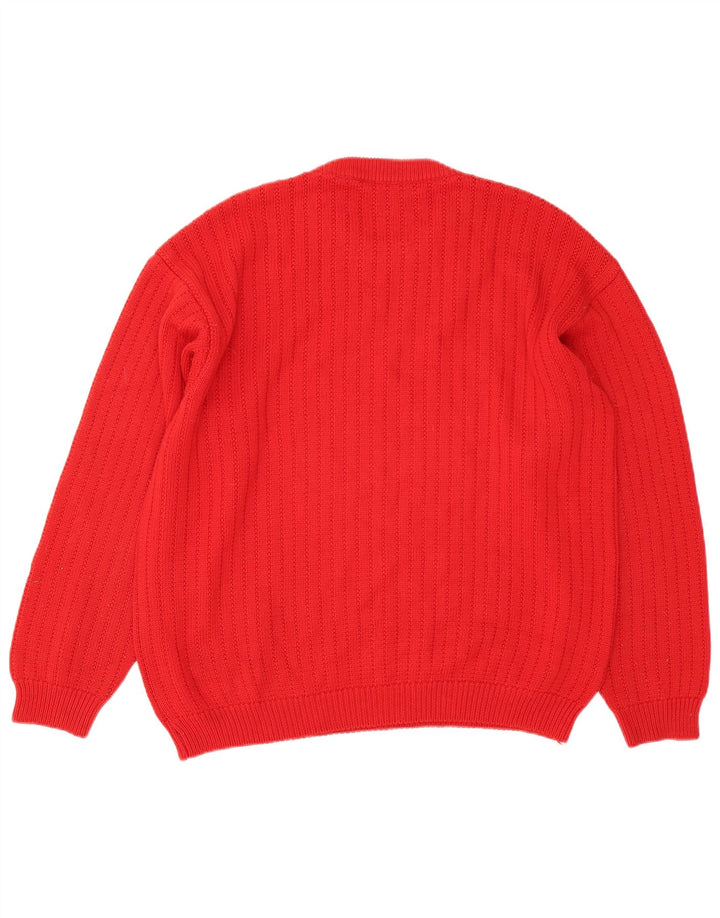 Il Granchio Pull Col Rond Homme XL Rouge Laine
