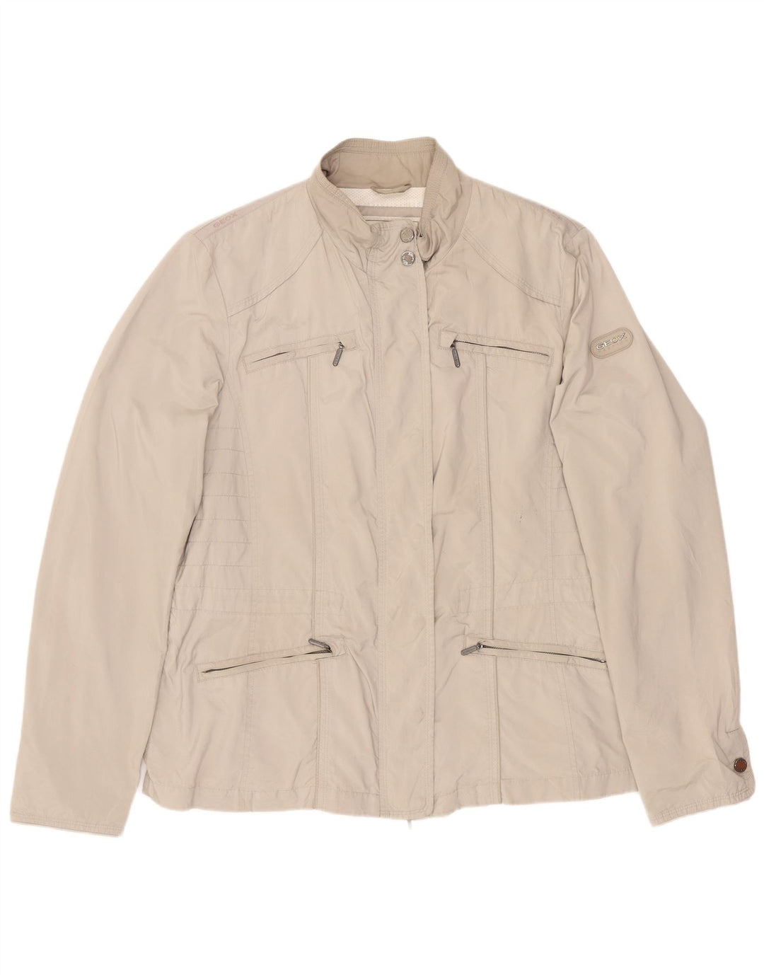 Geox Veste utilitaire Respira pour femme UK 14 Large Beige Polyester
