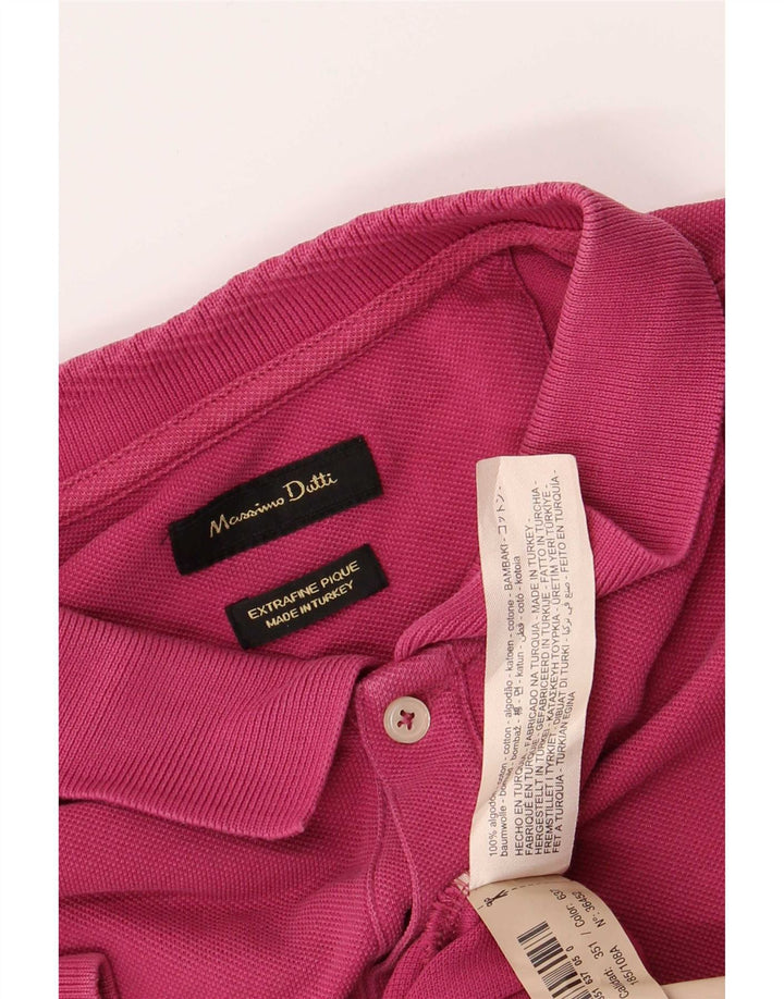 Massimo Dutti Polo Homme XL Rose Coton