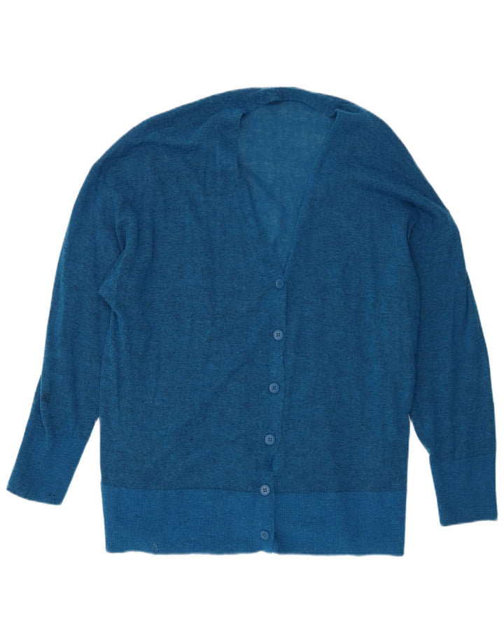 Zara Cardigan surdimensionné pour femme UK 10 Petit nylon moucheté bleu