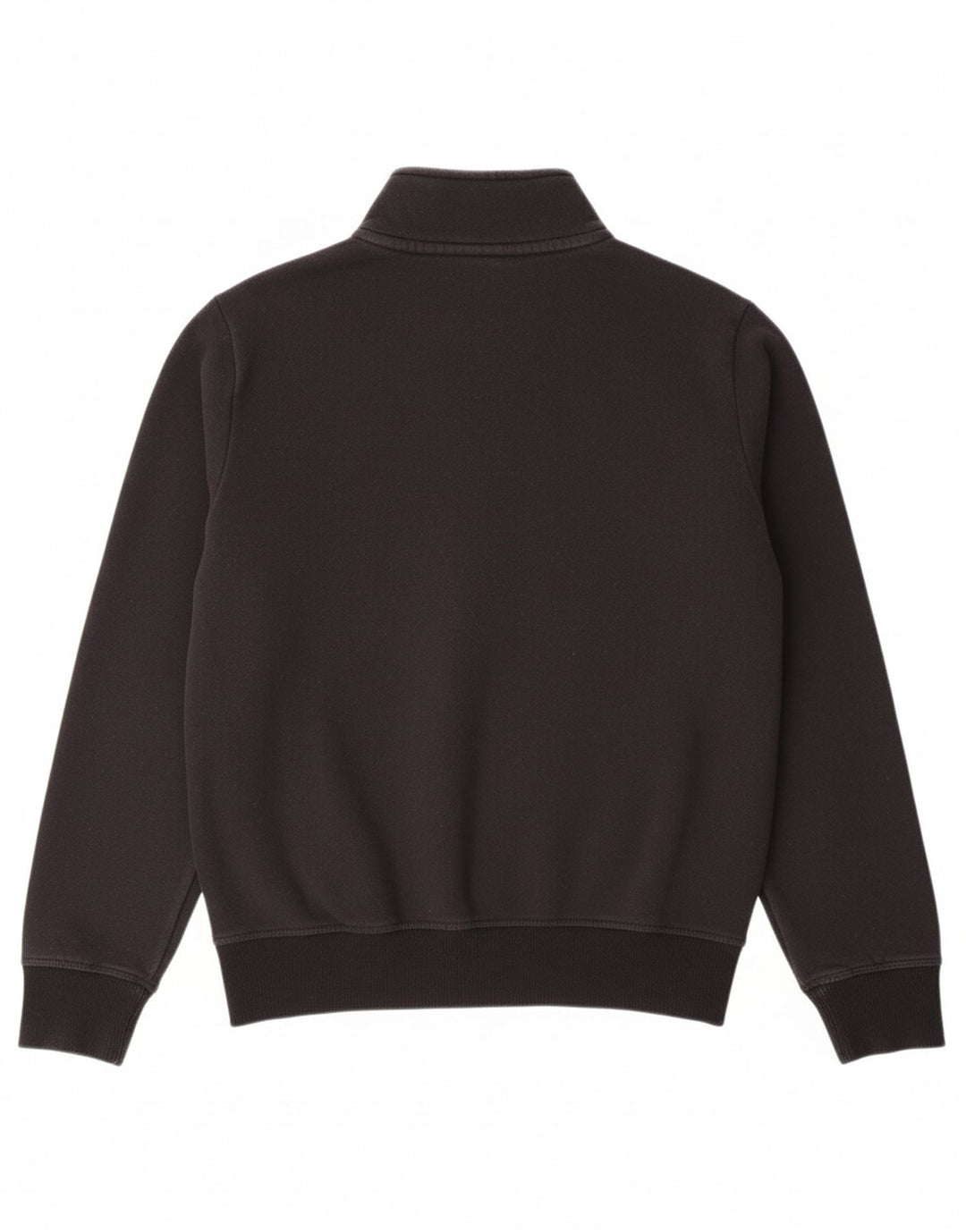 SUPERDRY Mens Zip Neck Sweatshirt Jumper Small Black Cotton