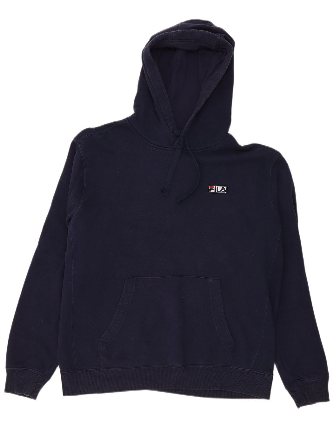 Fila Pull à capuche pour homme en coton bleu marine Large