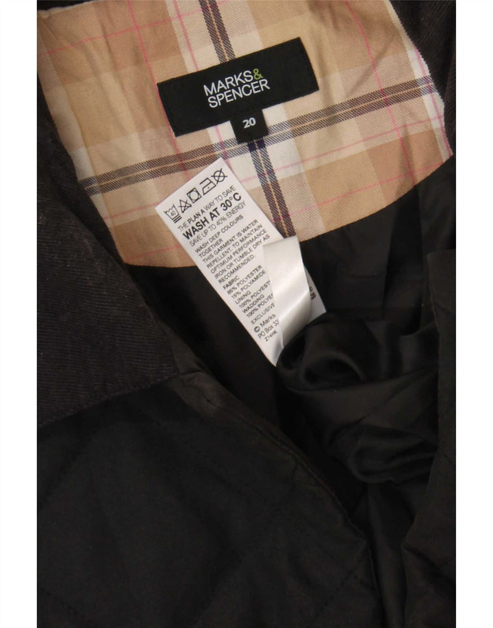 Marks & Spencer Veste matelassée pour femme UK 20 2XL Noir Polyester