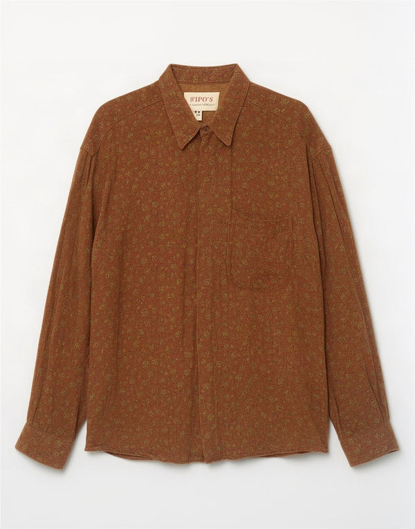 Tipo' S Chemise Homme XL Marron Floral