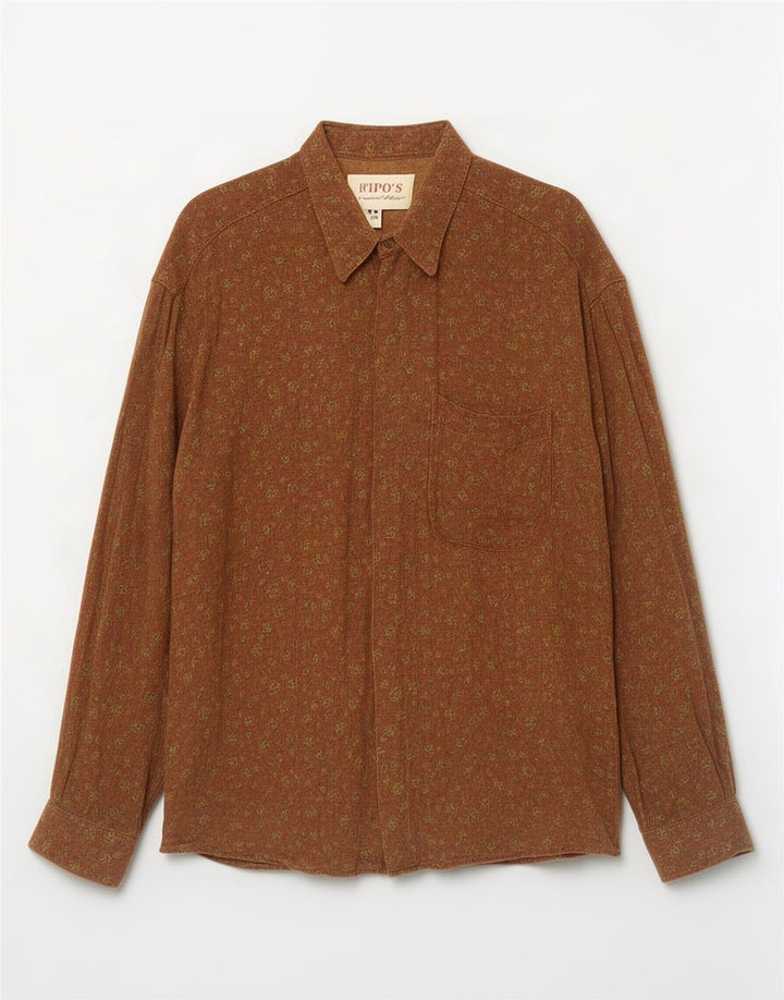 Tipo' S Chemise Homme XL Marron Floral
