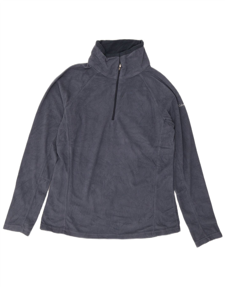 Columbia Pull polaire à col zippé pour homme, taille L, bleu marine, polyester