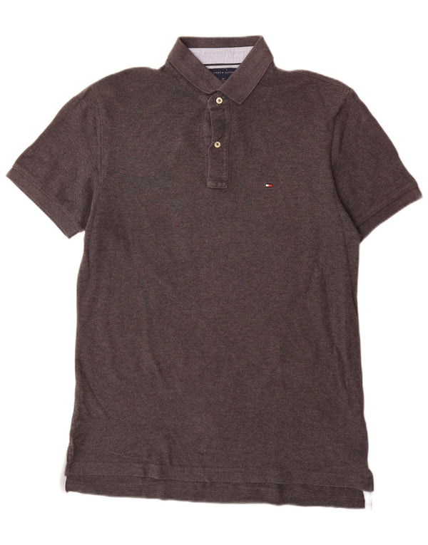 Tommy Hilfiger Polo Homme Gris Moyen Coton
