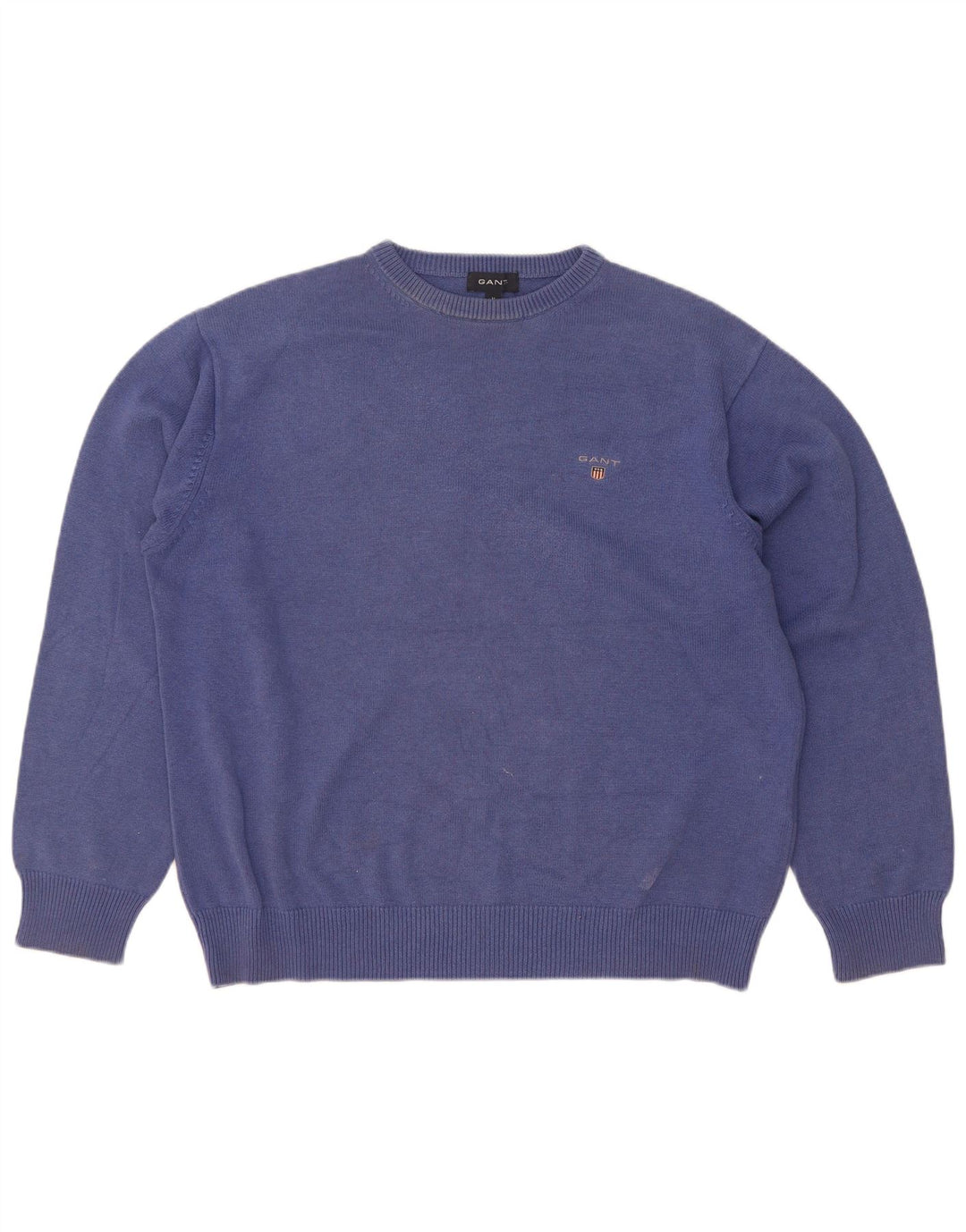 Gant Pull Col Ras Du Cou Homme Bleu Moyen Coton