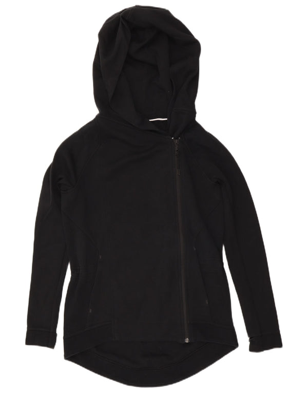 Nike Pull à capuche zippé surdimensionné pour femme UK 6 XS Coton noir