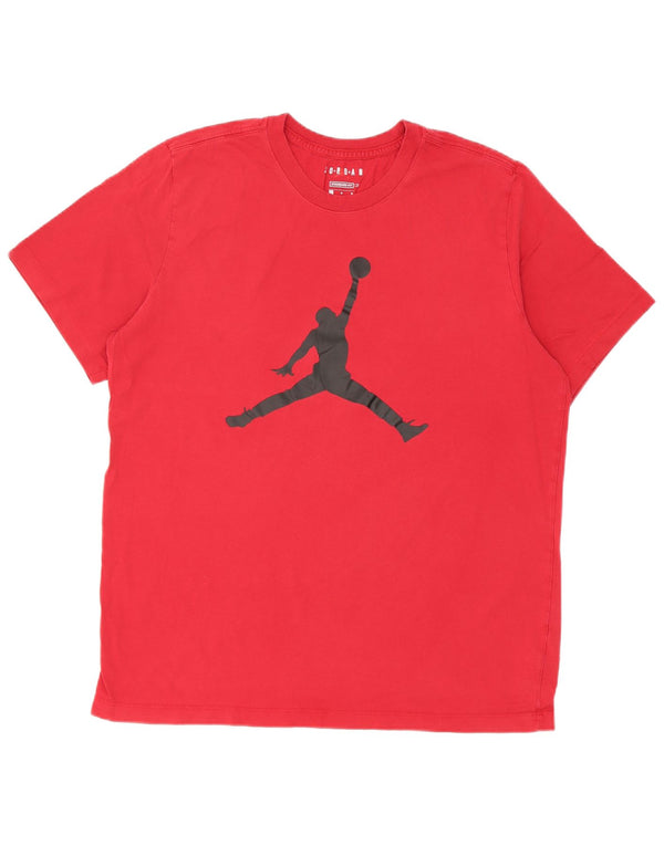 Jordan T-shirt graphique coupe standard pour hommes, grand coton rouge