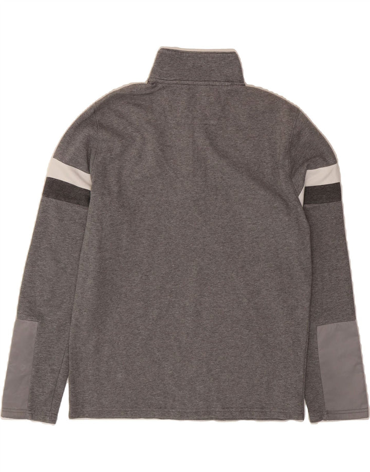 CALVIN KLEIN Mens Zip Neck Sweatshirt Jumper Medium Grey Vintage Calvin Klein and Second-Hand Calvin Klein from Messina Hembry 